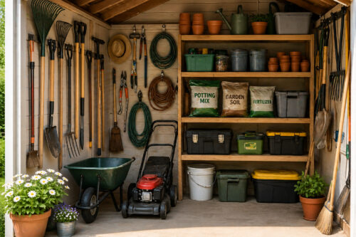 clean garden shed