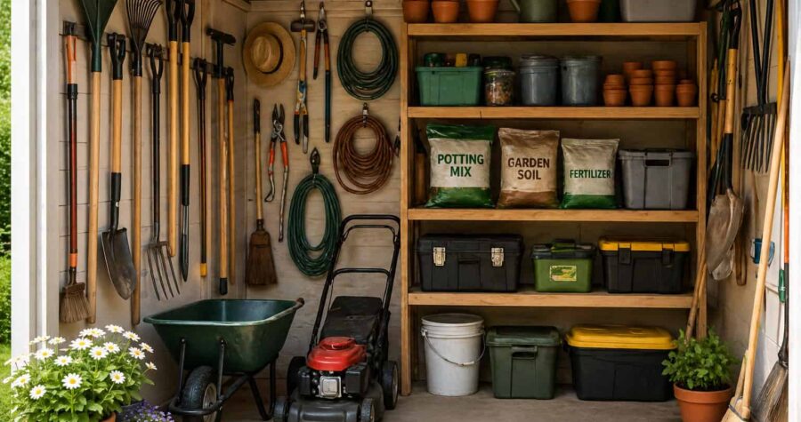 clean garden shed