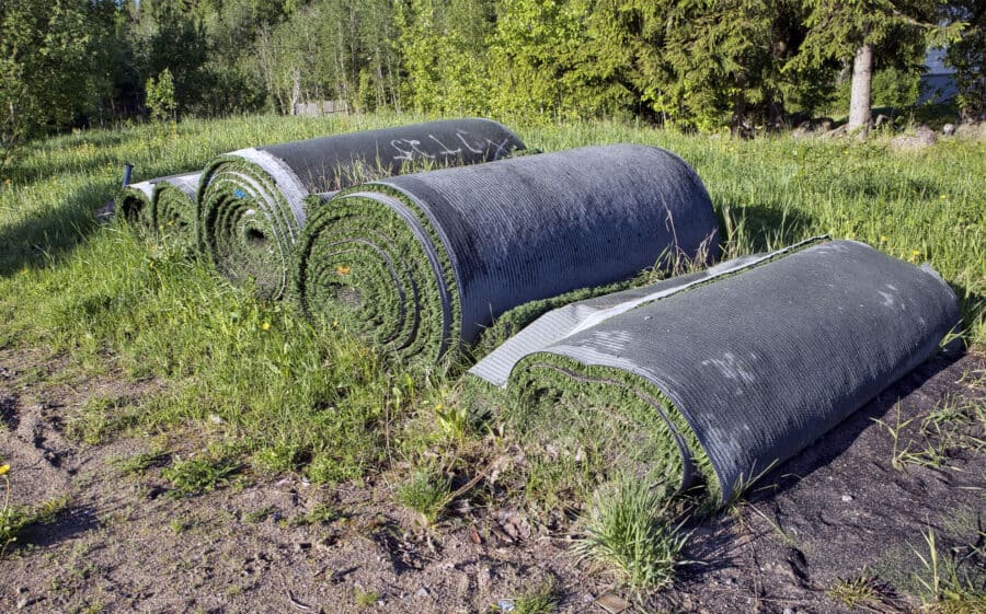 used artificial turf