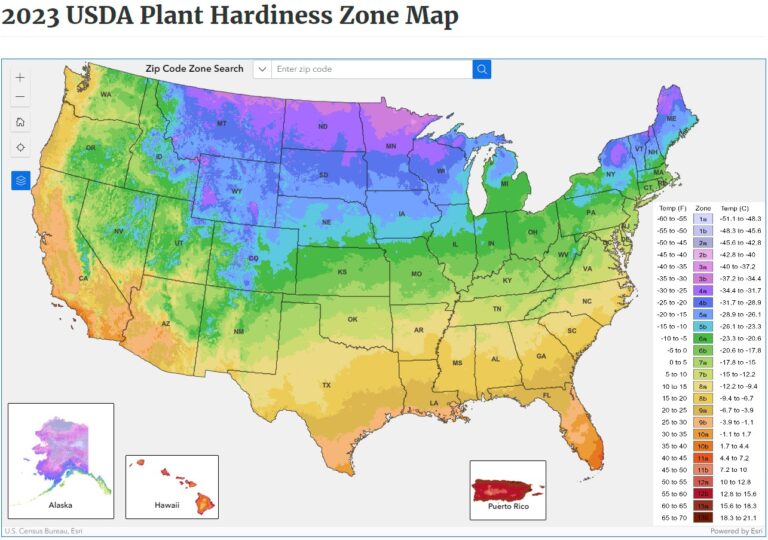 usda hardiness zones 2023
