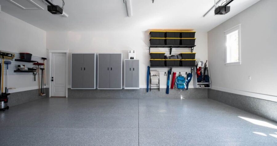 Clean and organized garage