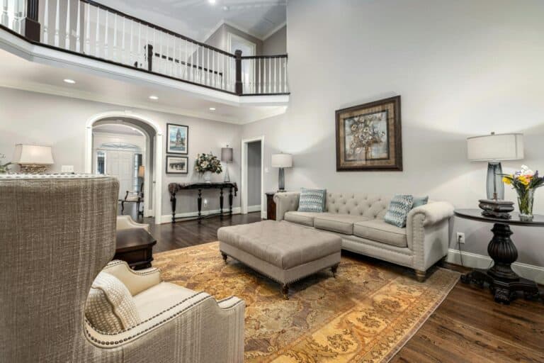 Big console tables in entryway
