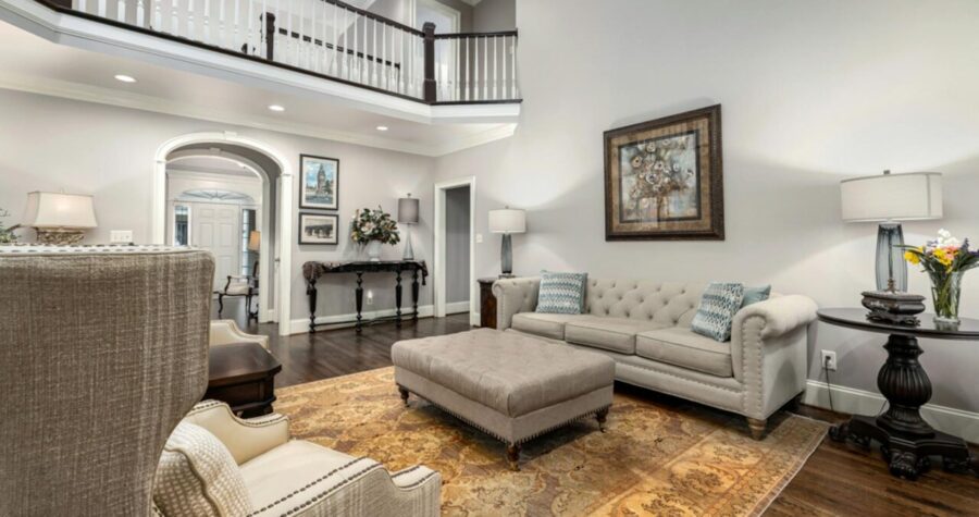 Big console tables in entryway