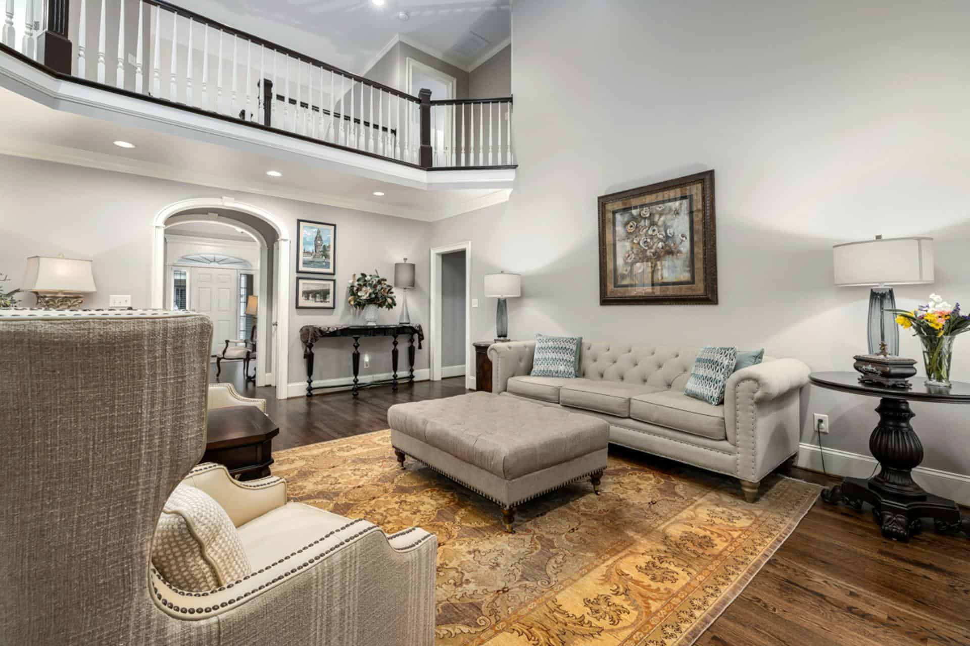 Big console tables in entryway