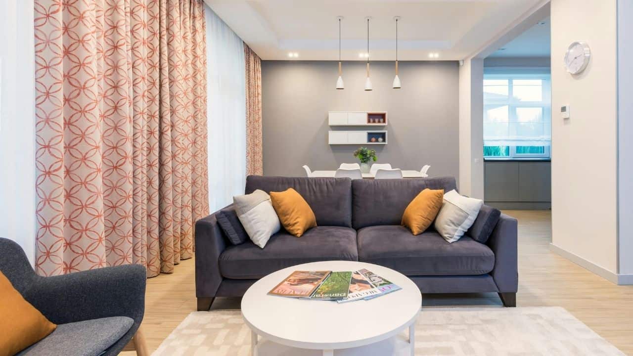 light colored rug small room