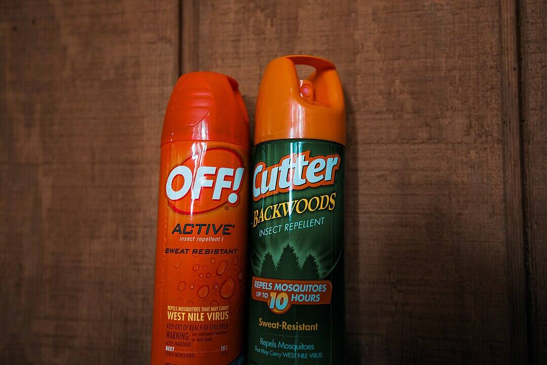 Two bottles of insect repellent (bug spray) - Off! brand and Cutter Backwoods brand. - (C) 2018 Tony Webster
