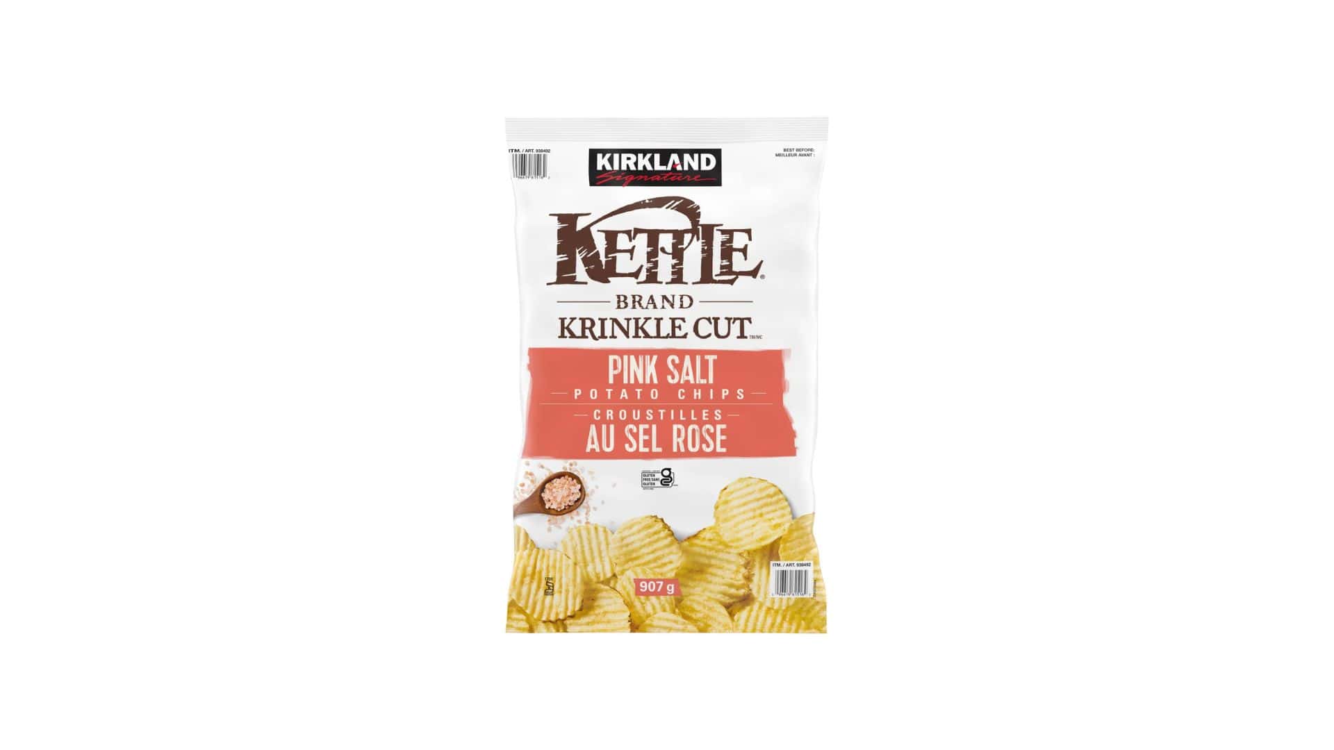Kirkland Signature Kettle Brand Krinkle Cut Himalayan Salt Potato Chips