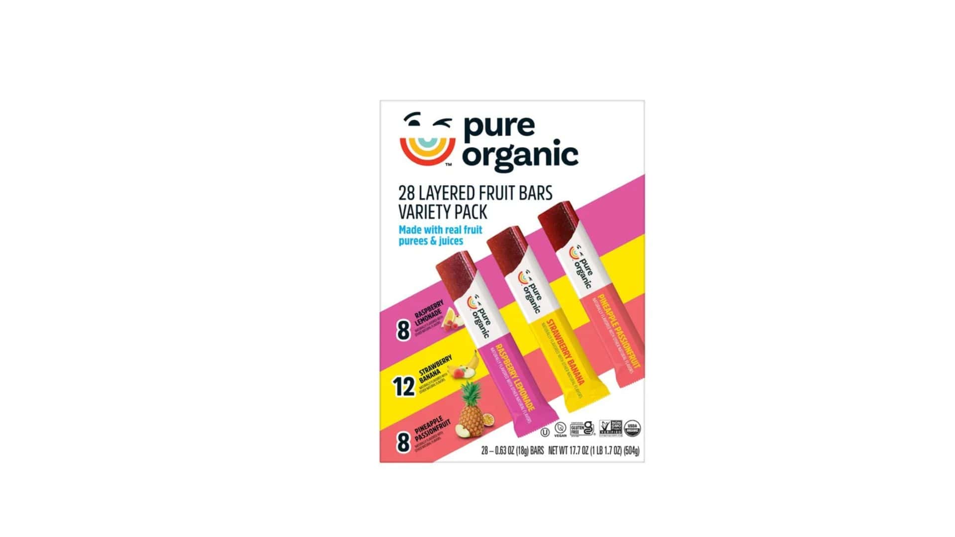 Pure Organic Layered Fruit Bars