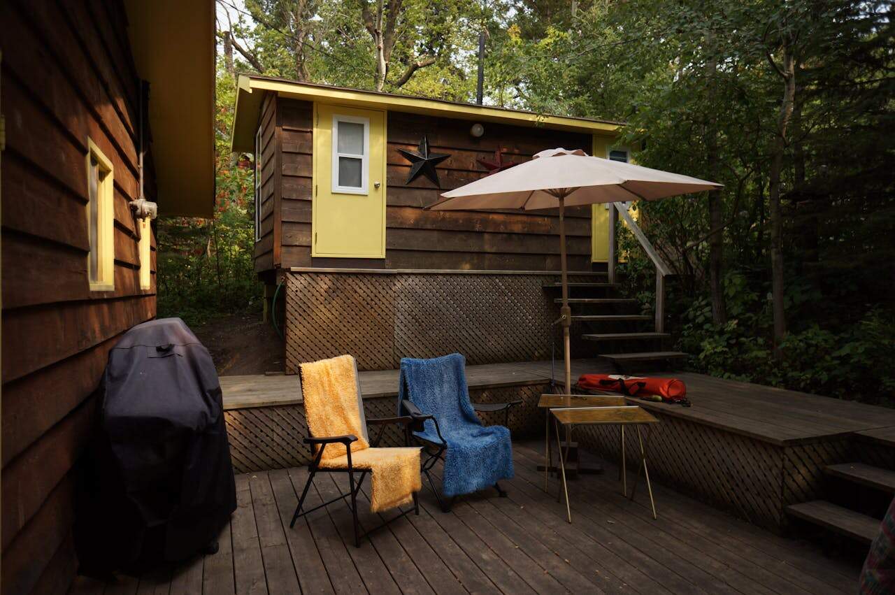 Blue and Yellow Towels on the Chair