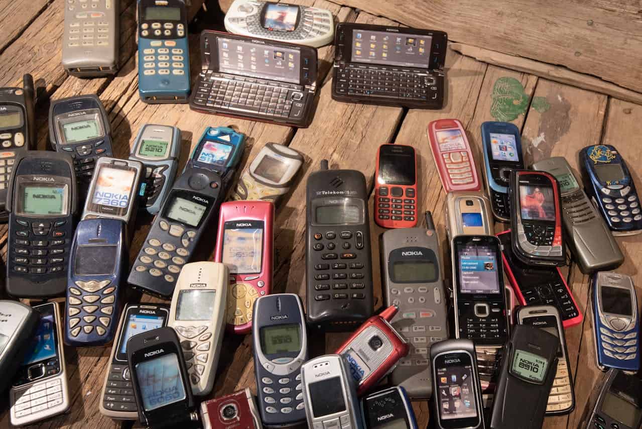 Stack of Obsolete Phones